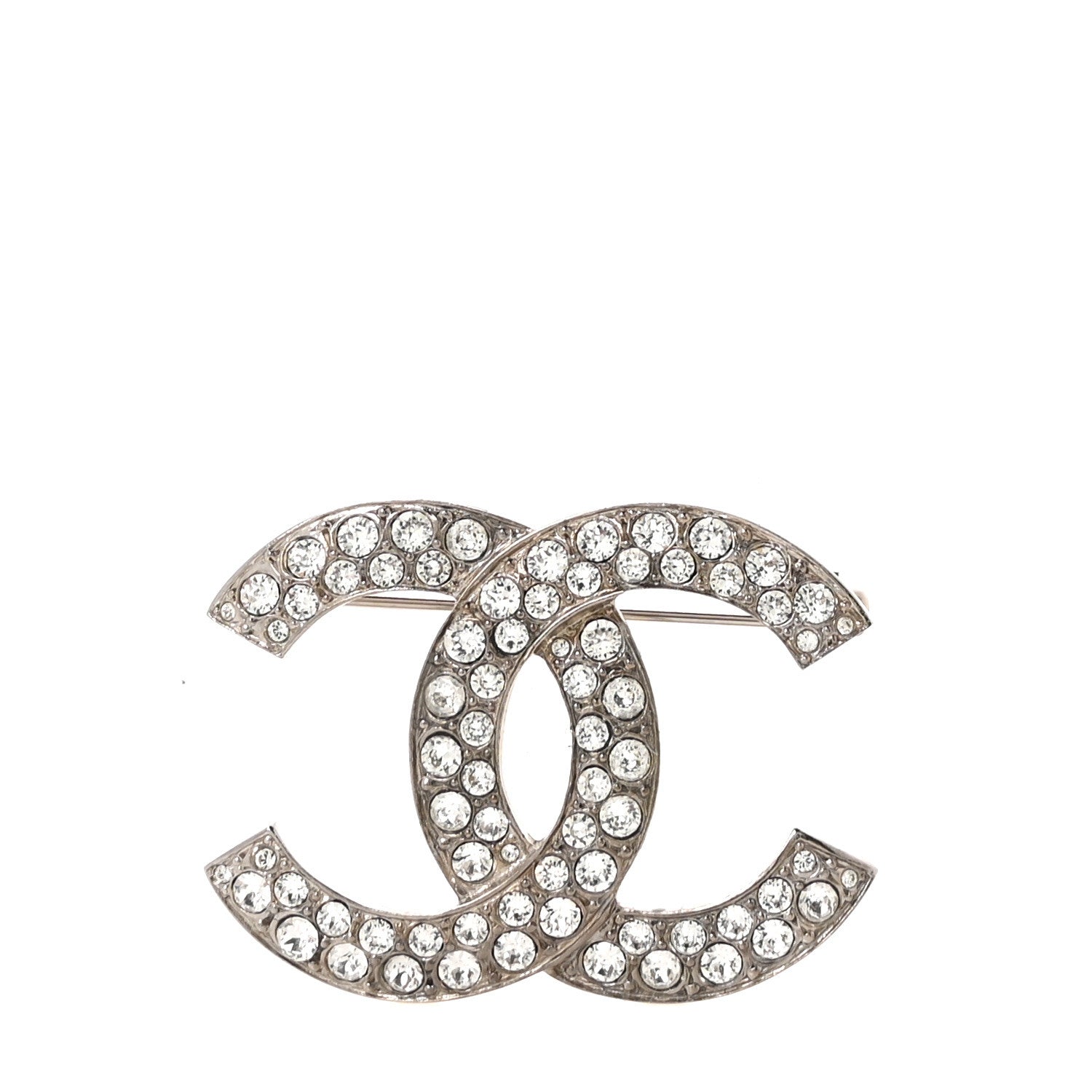 Chanel Crystal Palais Garnier CC Brooch Silver 1 of 6