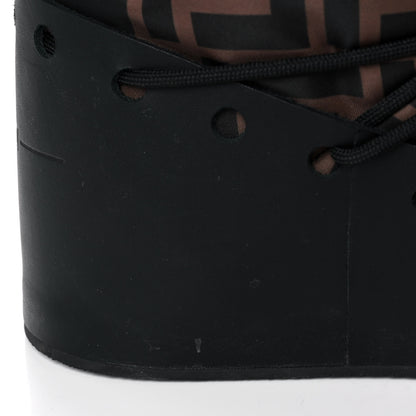 Fendi Nylon Rubber FF Moon Boots 39 Tobacco Black 10 of 13