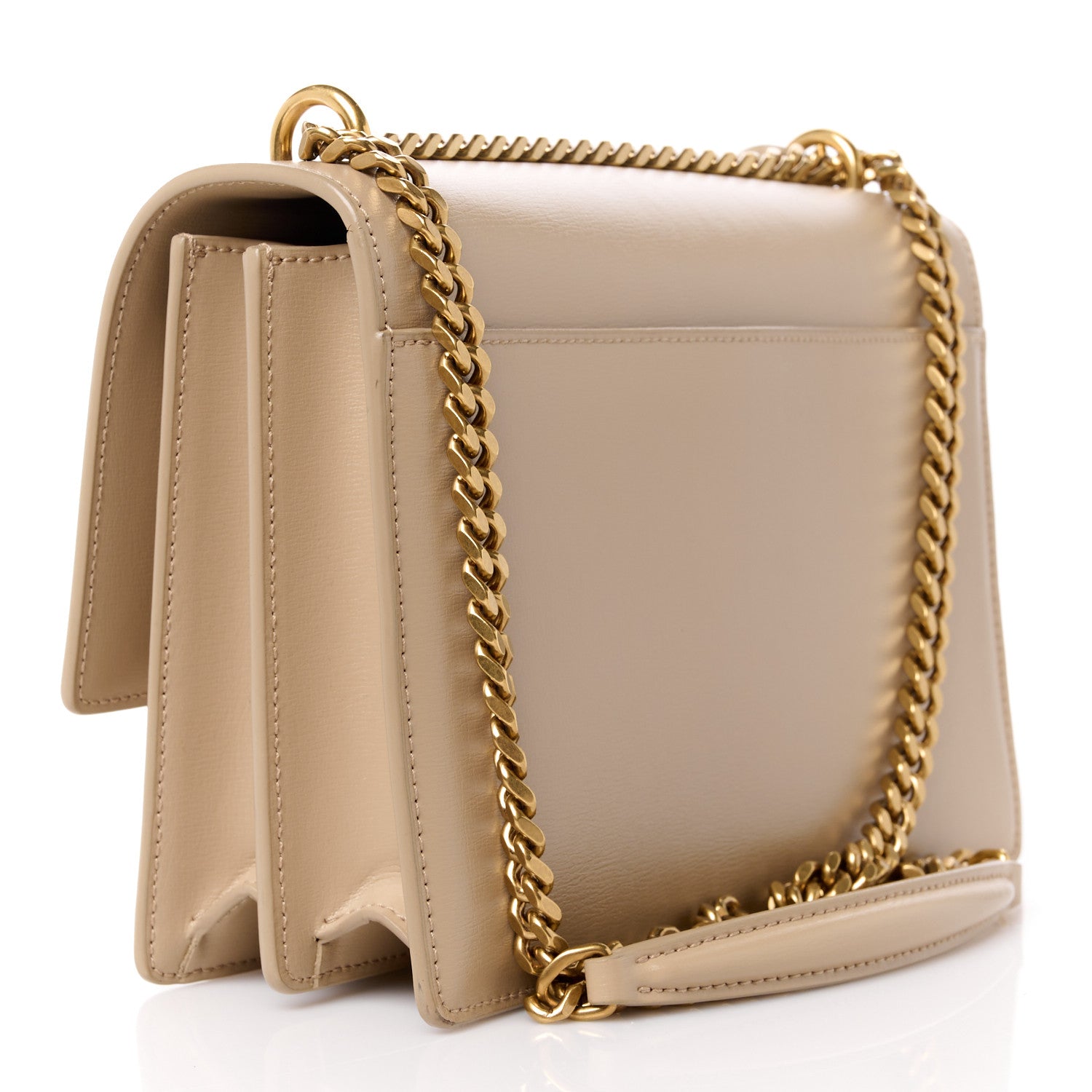 Saint Laurent Calfskin Medium Monogram Sunset Dark Beige 3 of 13