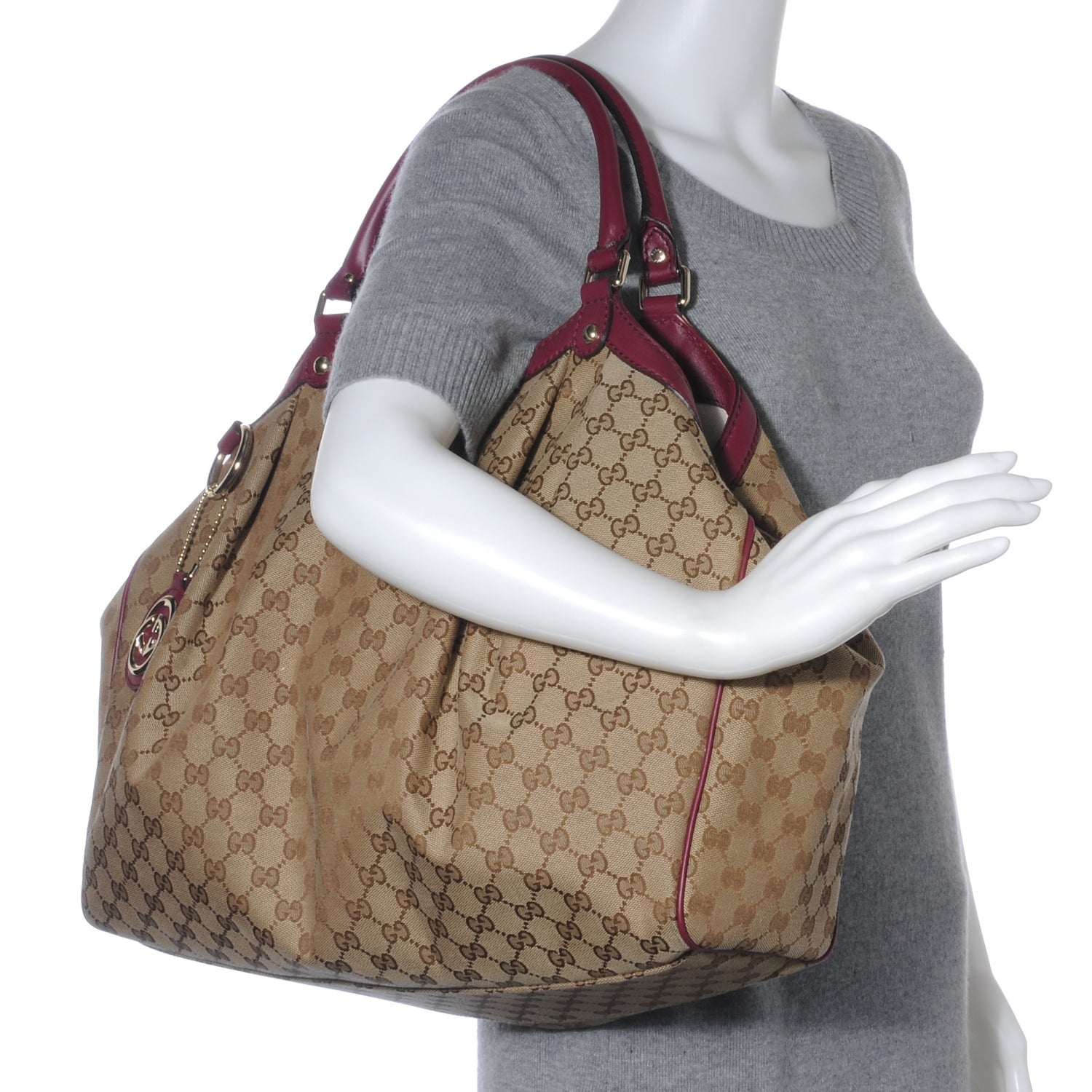 Gucci Monogram Large Sukey Cherry Saks Exclusive 2 of 9