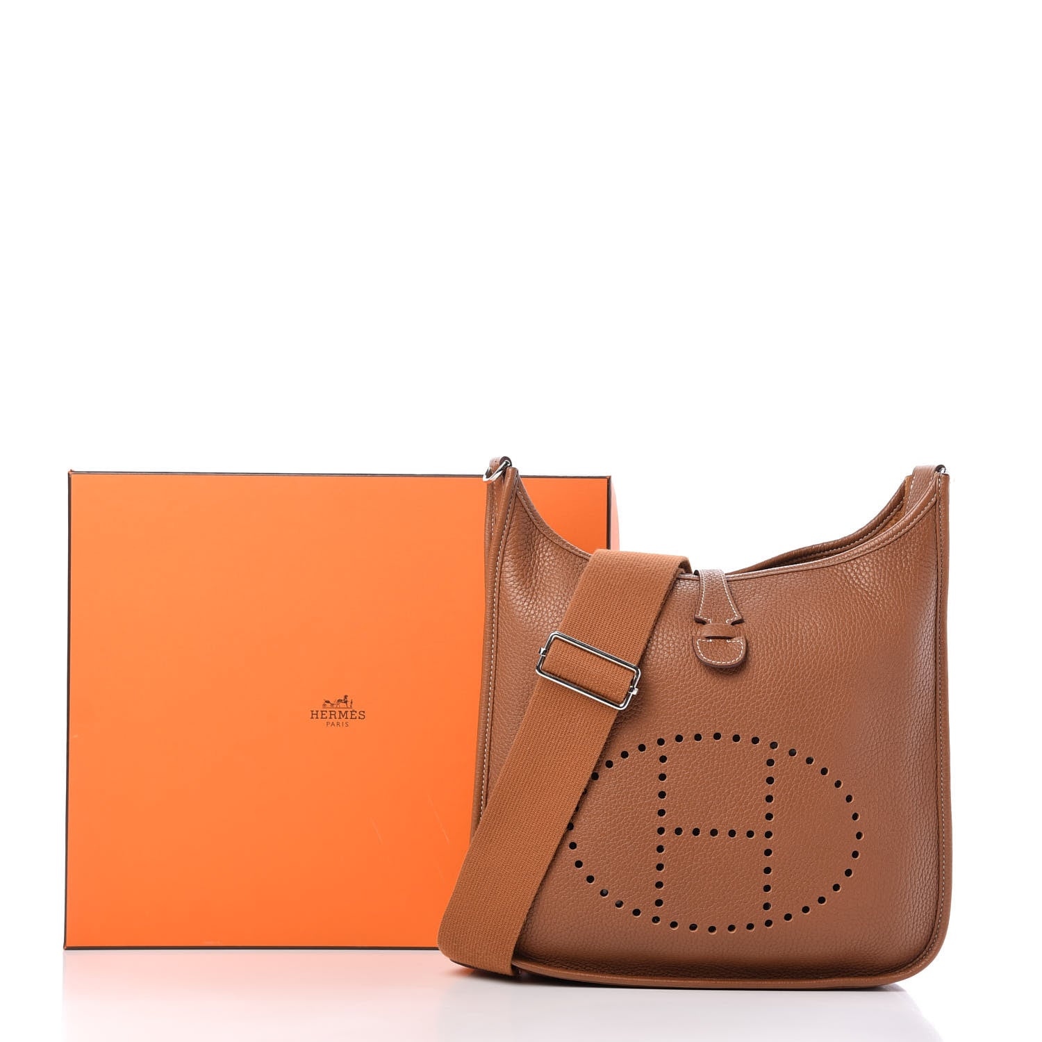 Hermes Taurillon Clemence Evelyne III PM Gold 9 of 9