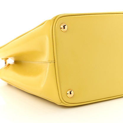 Prada Saffiano Vernice Medium Galleria Double Zip Tote Ananas 10 of 11