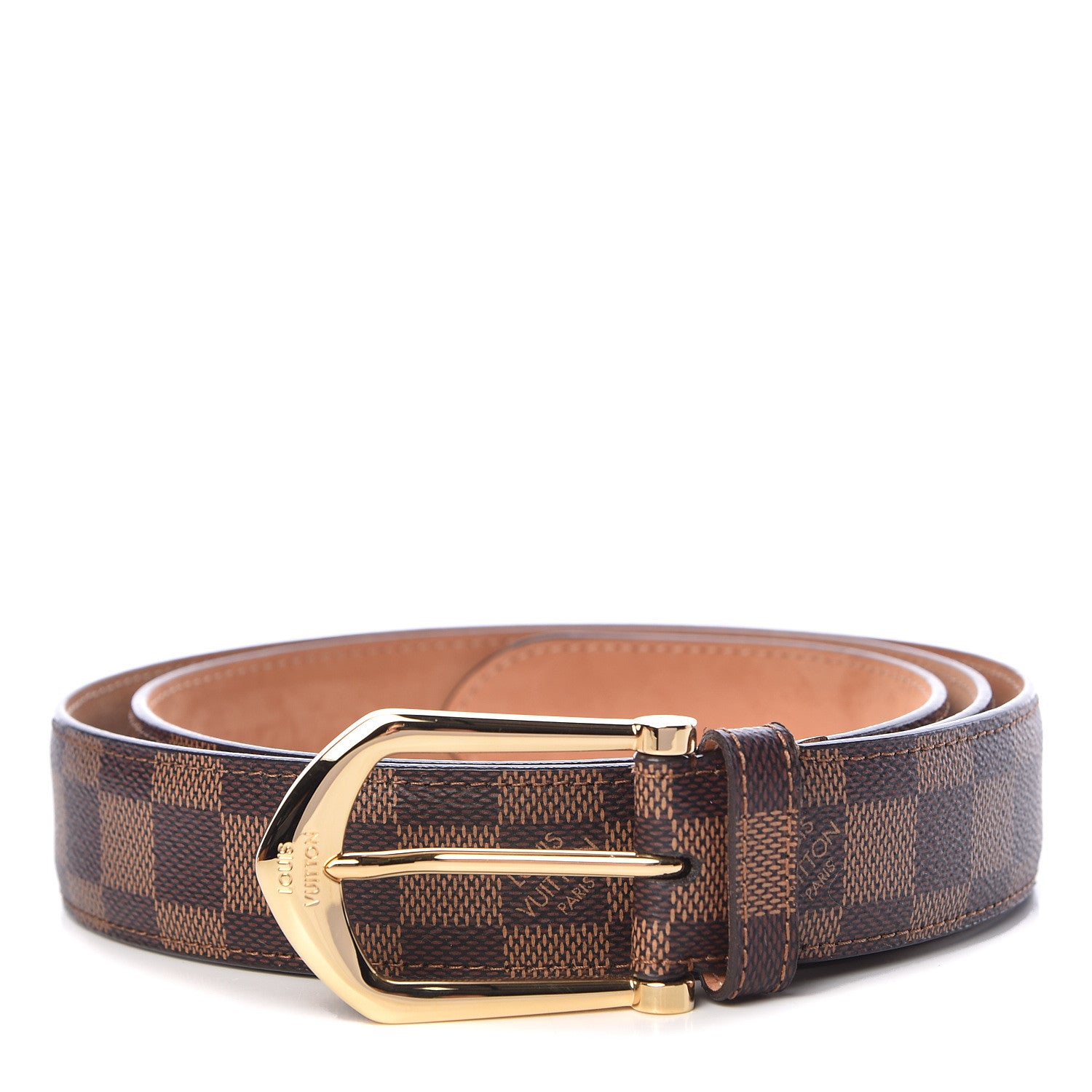 Louis Vuitton Damier Ebene Riveted Belt 110 44 1 of 8