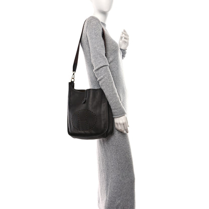 Hermes Taurillon Clemence Evelyne GM Chocolate 2 of 15