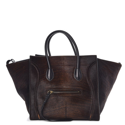 Celine Shaded Pony Hair Calfskin Medium Phantom Luggage Brown 1 of 13