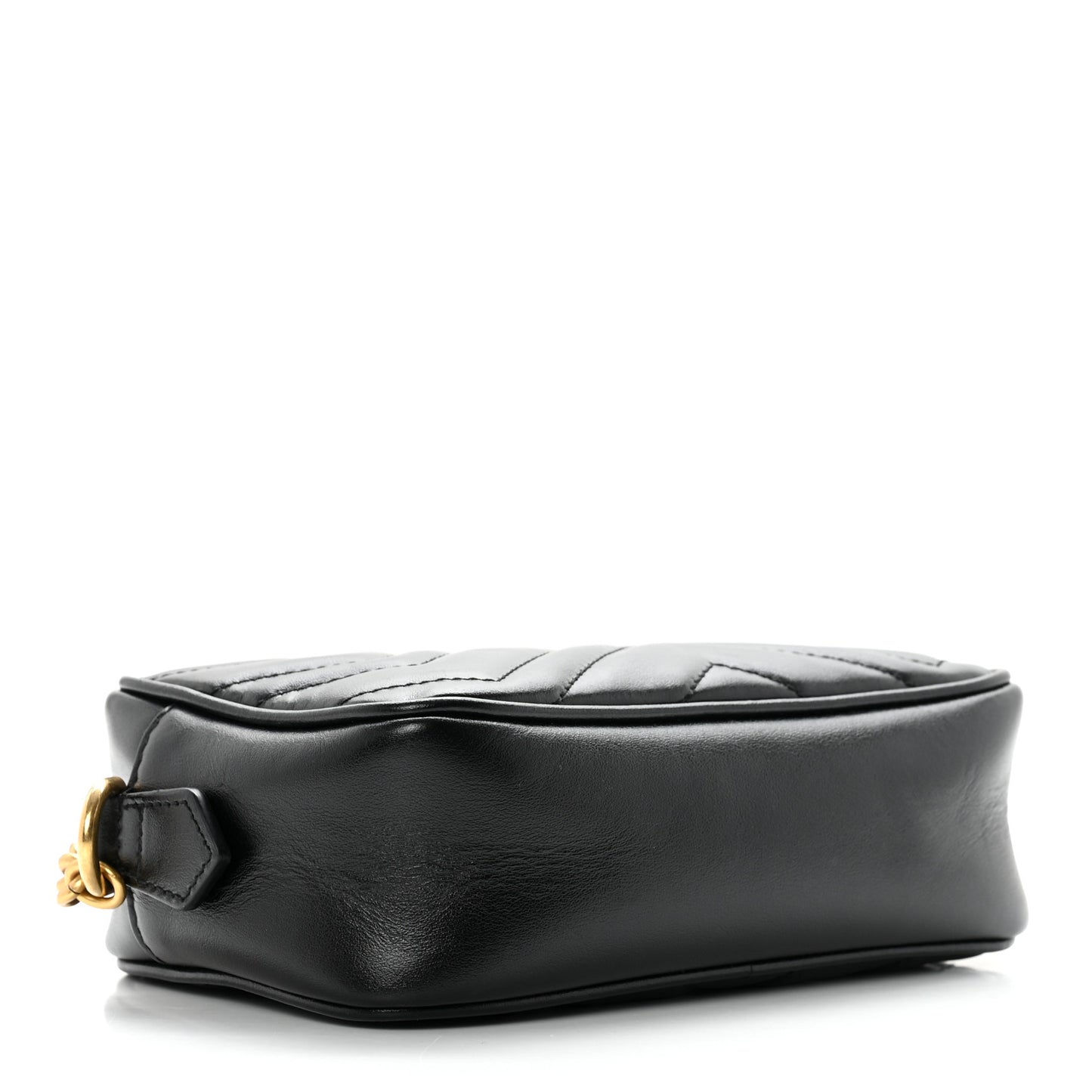 Calfskin Matelasse Mini GG Marmont Chain Shoulder Bag Black