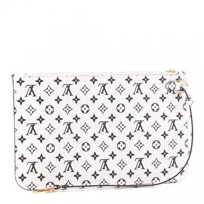 Louis Vuitton Monogram Giant Neverfull MM GM Pochette White 2 of 7
