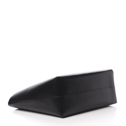 Mansur Gavriel Smooth Calfskin Large Shopping Tote Black Argento 5 of 17