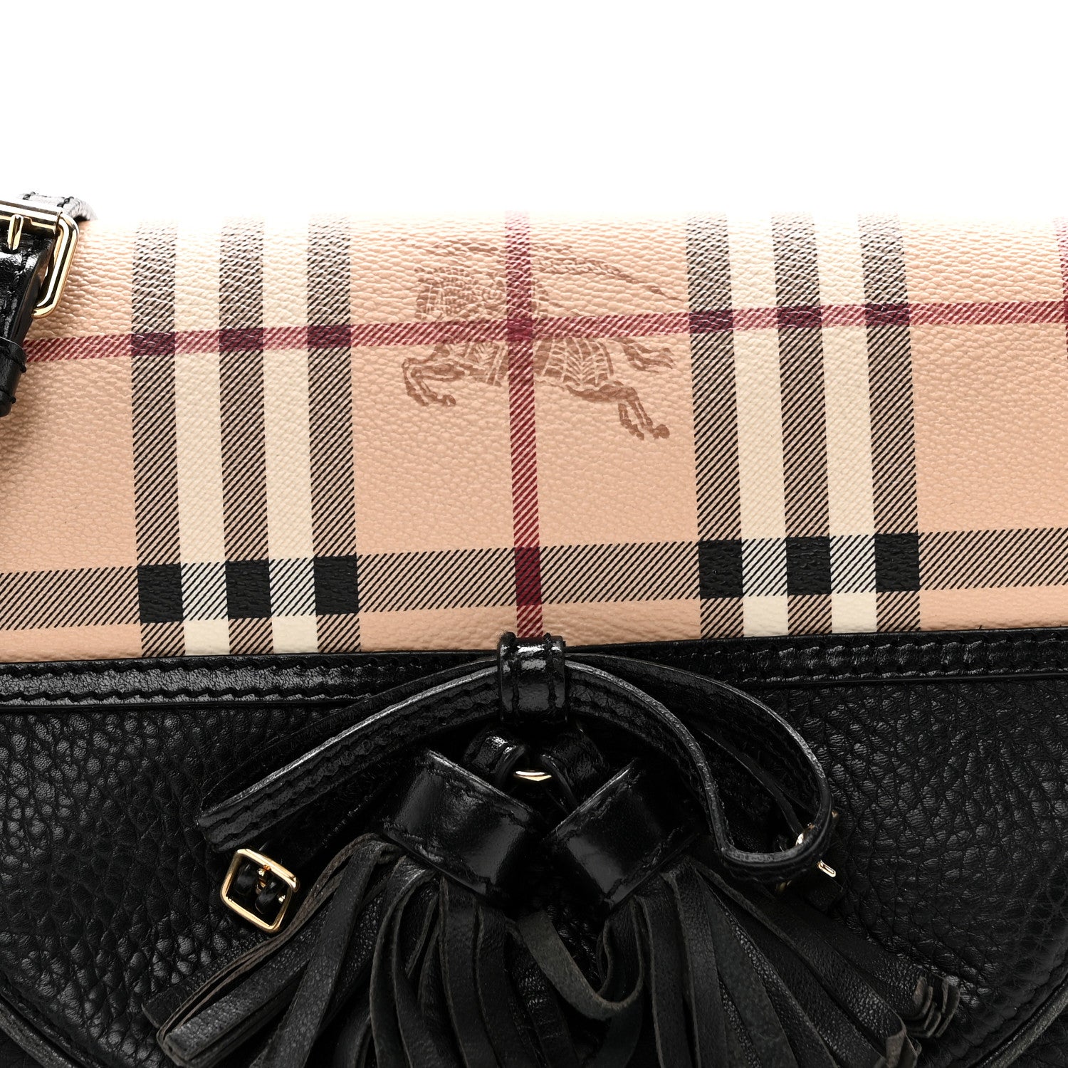 Burberry Haymarket Check Maydown Crossbody Bag Black 8 of 11