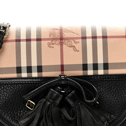 Burberry Haymarket Check Maydown Crossbody Bag Black 8 of 11