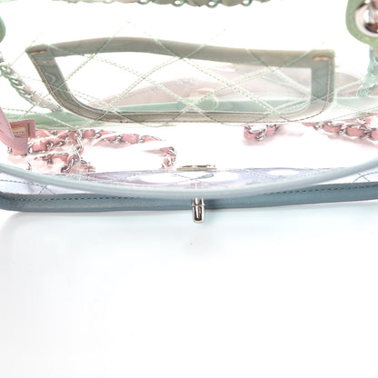 Chanel Lambskin PVC Quilted Mini Coco Splash Flap Blue Green 5 of 9