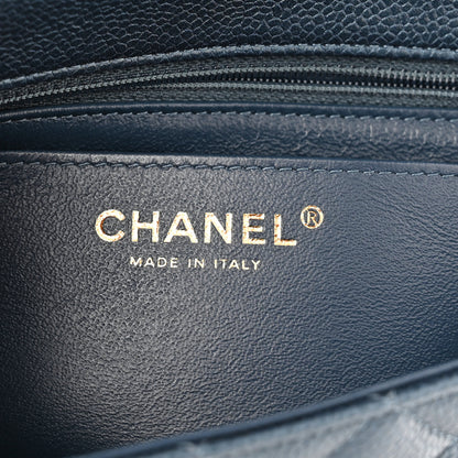Chanel Iridescent Caviar Quilted Mini Rectangular Flap Dark Blue 6 of 10