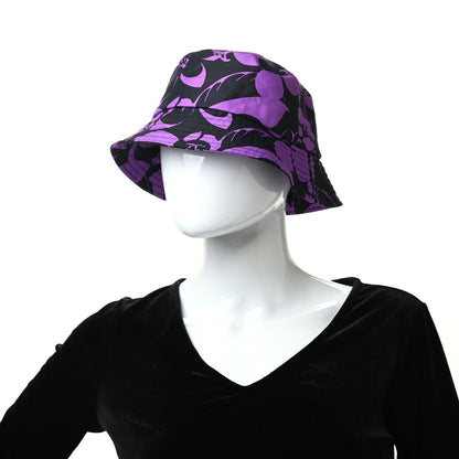 Chanel Canvas CC Cloche Hat M Purple Black 2 of 5