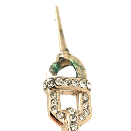 Chanel Crystal CC Vendome Hoop Earrings Gold 5 of 6