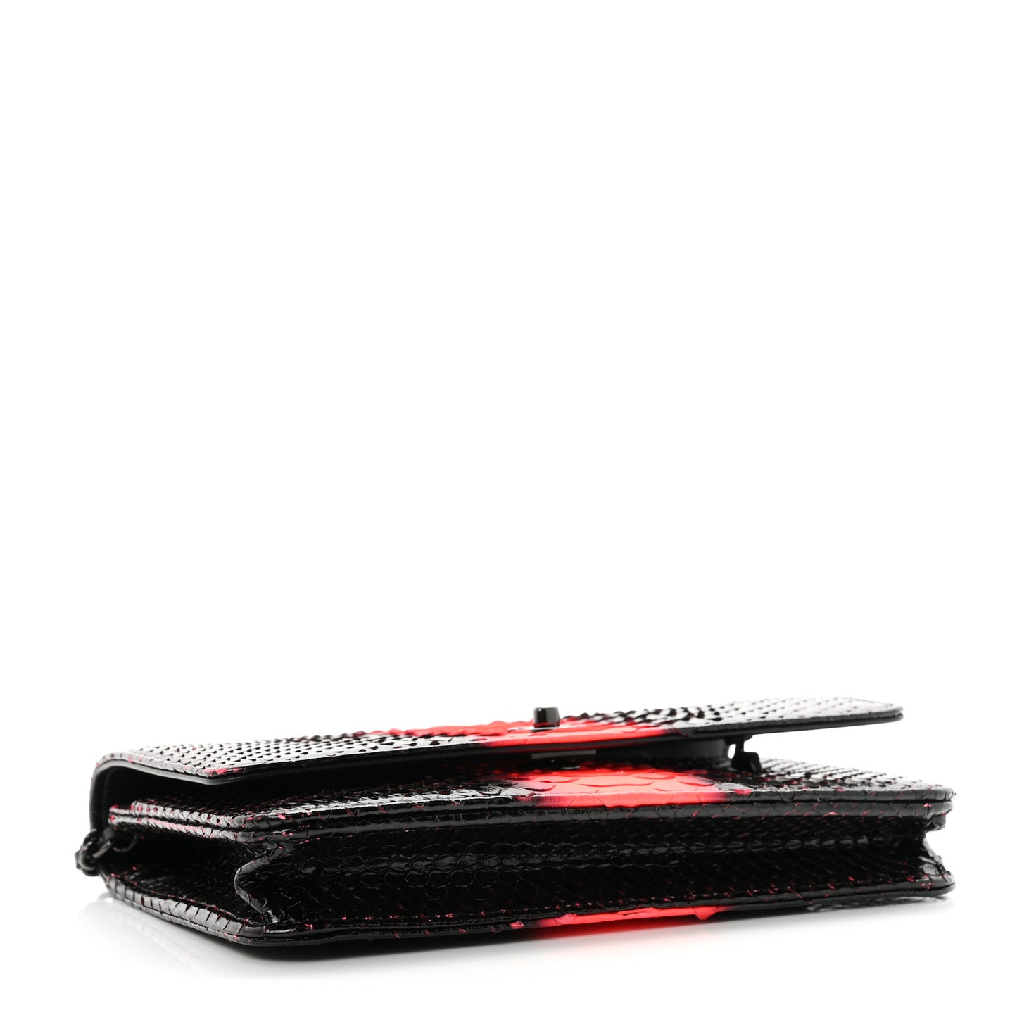 Snakeskin Wallet On Chain WOC Black Red