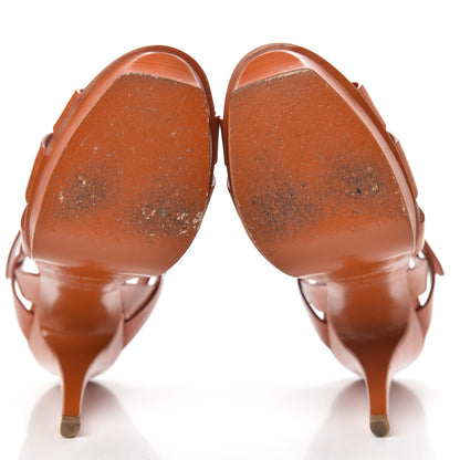 Saint Laurent Calfskin Tribute 105 Platform Sandals 35.5 Tan 5 of 9