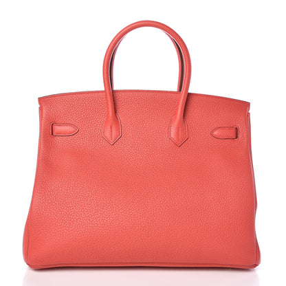 Hermes Taurillon Clemence Birkin 35 Rose Jaipur 4 of 35