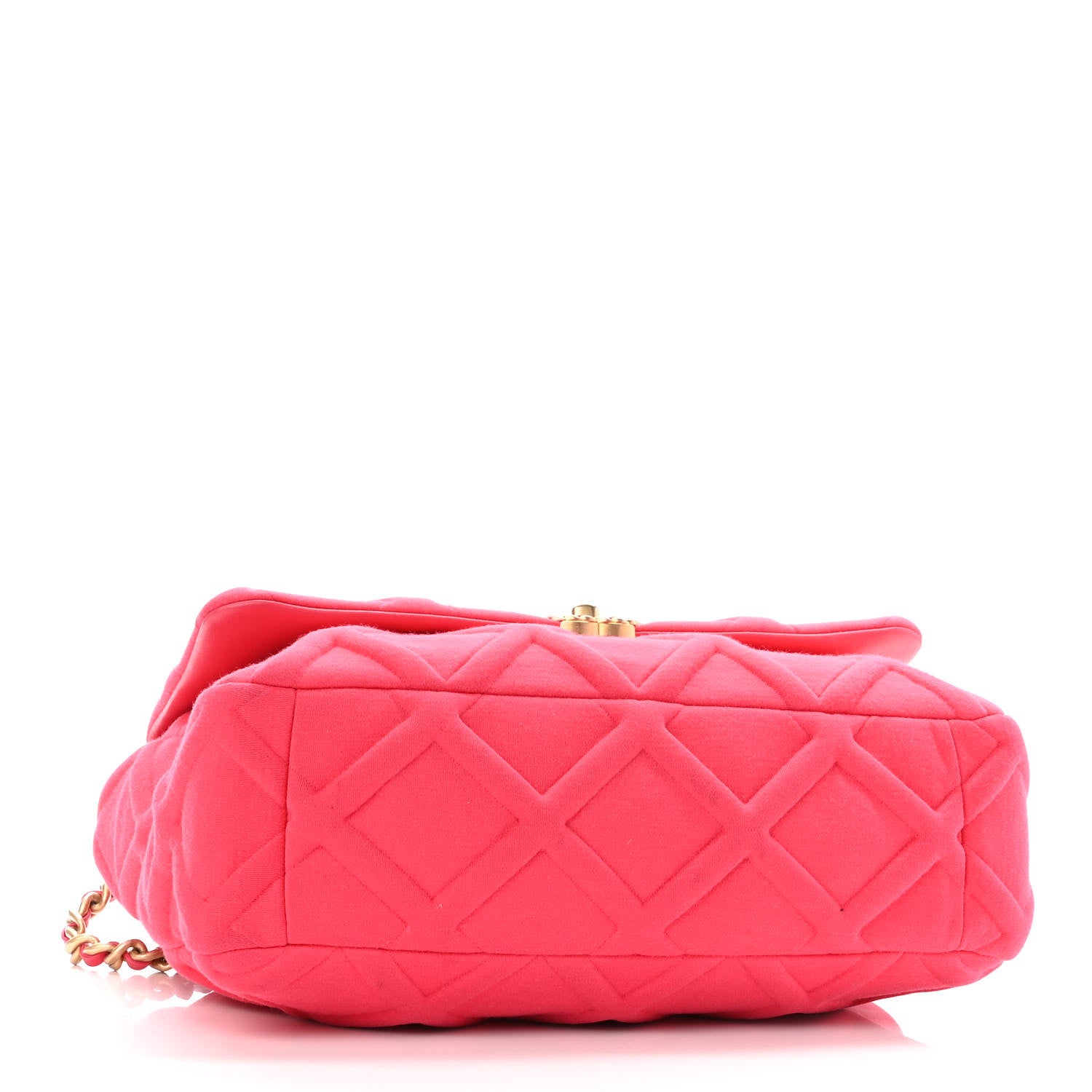Chanel Jersey Lambskin Quilted Maxi Chanel 19 Flap Dark Pink 4 of 14
