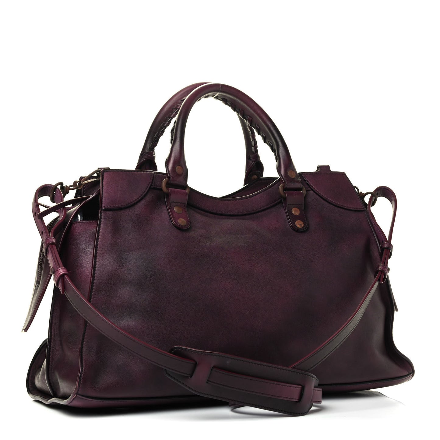 Used Calfskin Rust Hardware Neo Classic City Burgundy