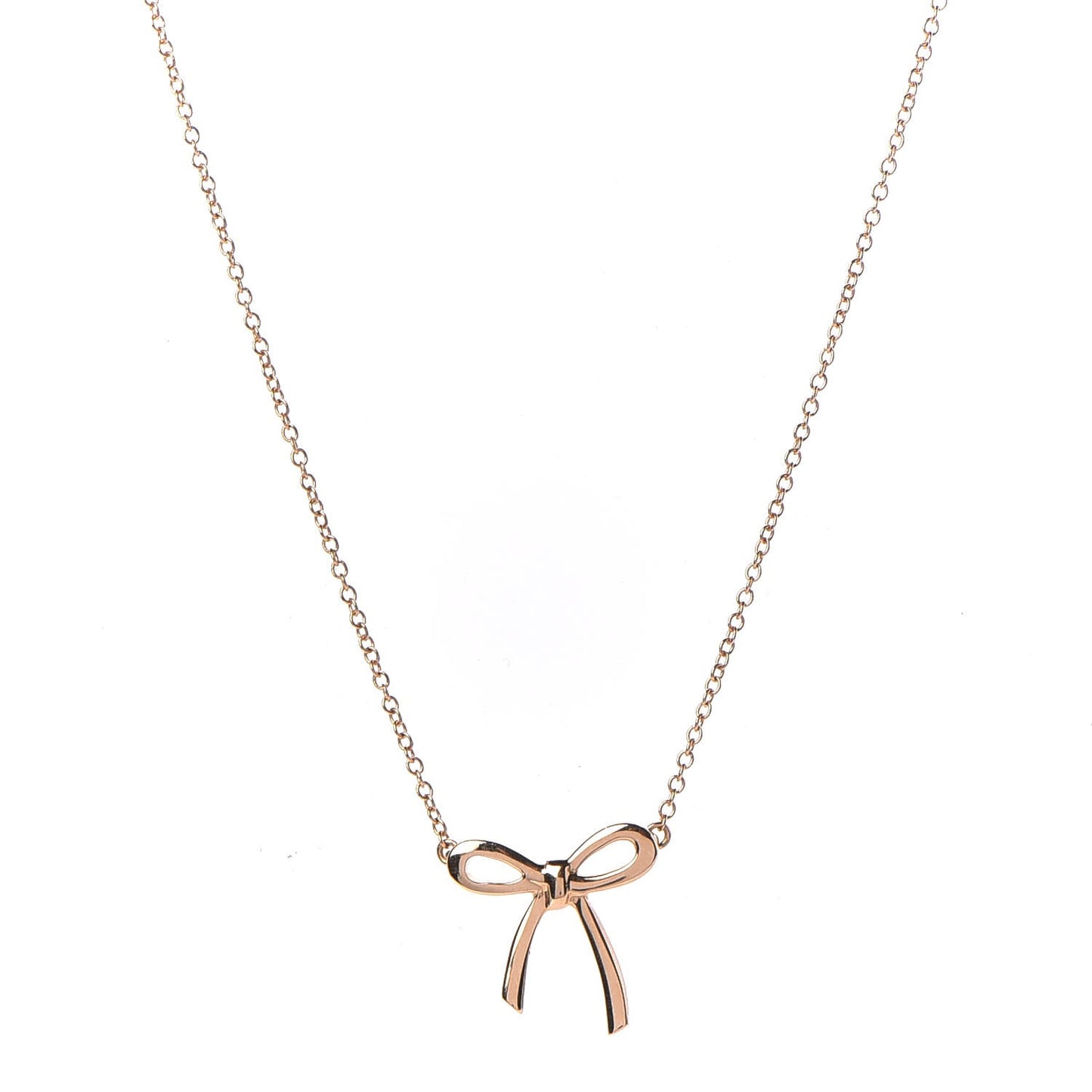 18K Rose Gold Mini Bow Pendant Necklace