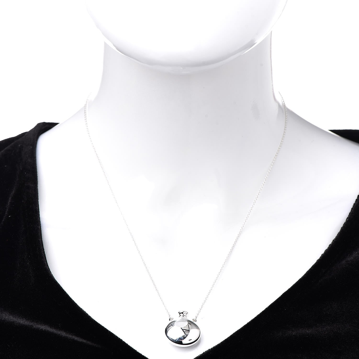 Tiffany Sterling Silver Elsa Peretti Bottle Pendant Necklace 2 of 4