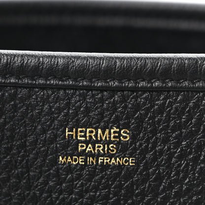 Hermes Taurillon Clemence EVELYNE III GM Black 6 of 10
