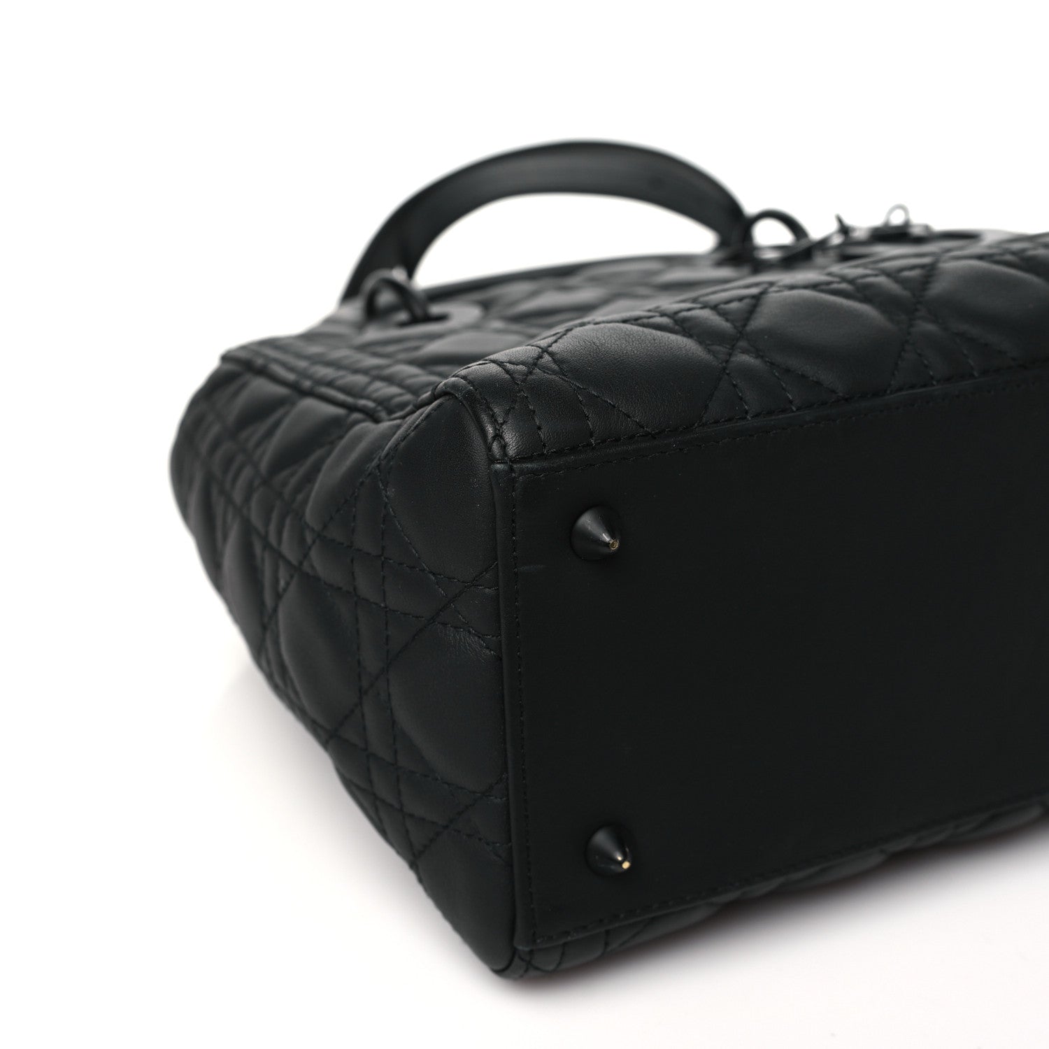 Christian Dior Ultra Matte Calfskin Cannage Medium Lady Dior Black 9 of 11