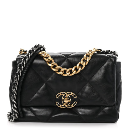 Chanel Goatskin Quilted Medium Chanel 19 Flap Black 1 of 11