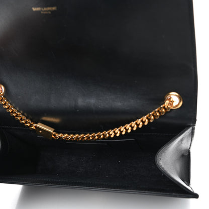 Saint Laurent Smooth Calfskin Medium Classic Monogram Kate Tassel Satchel Black 5 of 10