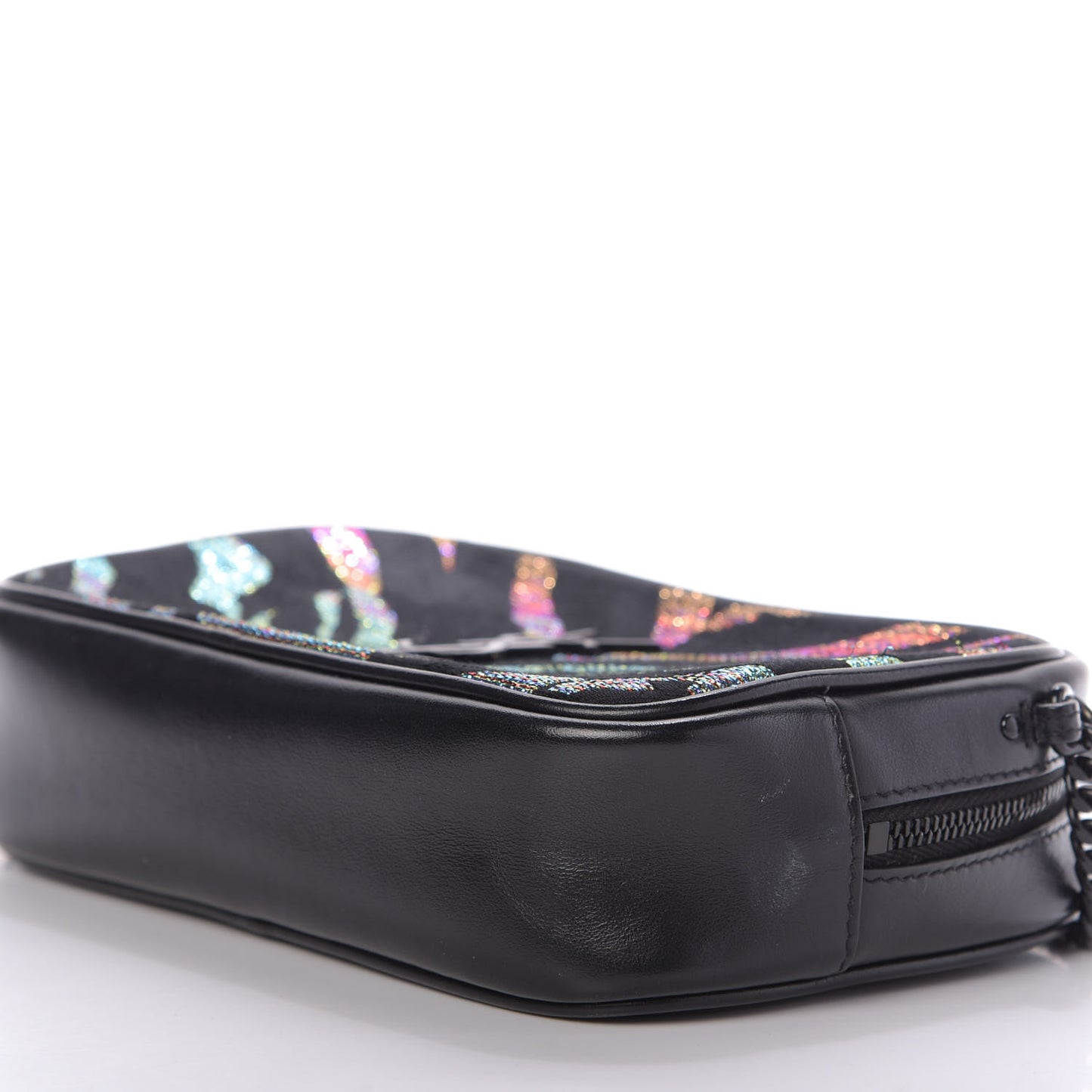 Canvas Calfskin Metallic Tiger Print Monogram Lou Camera Bag Multicolor