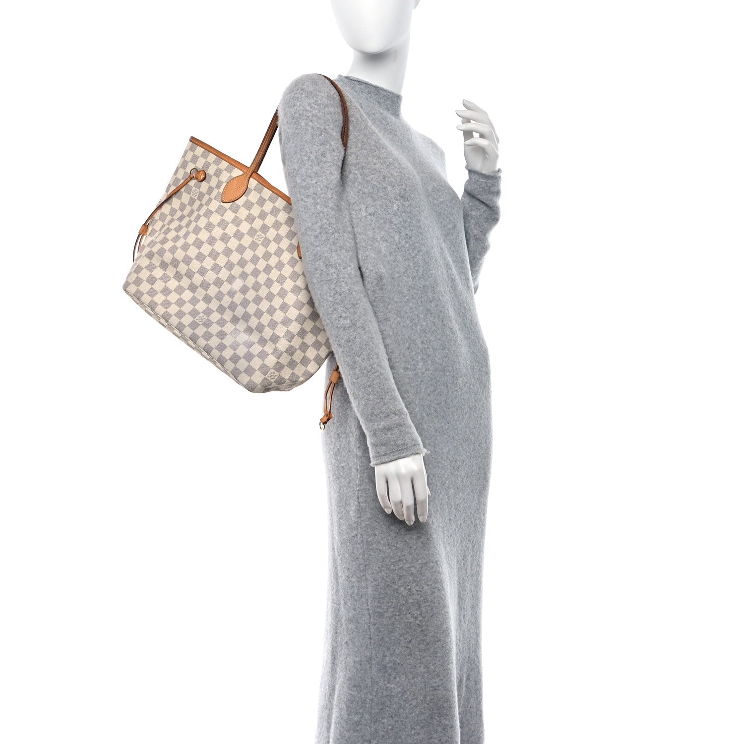 Louis Vuitton Damier Azur Neo Neverfull MM Rose Ballerine 2 of 10