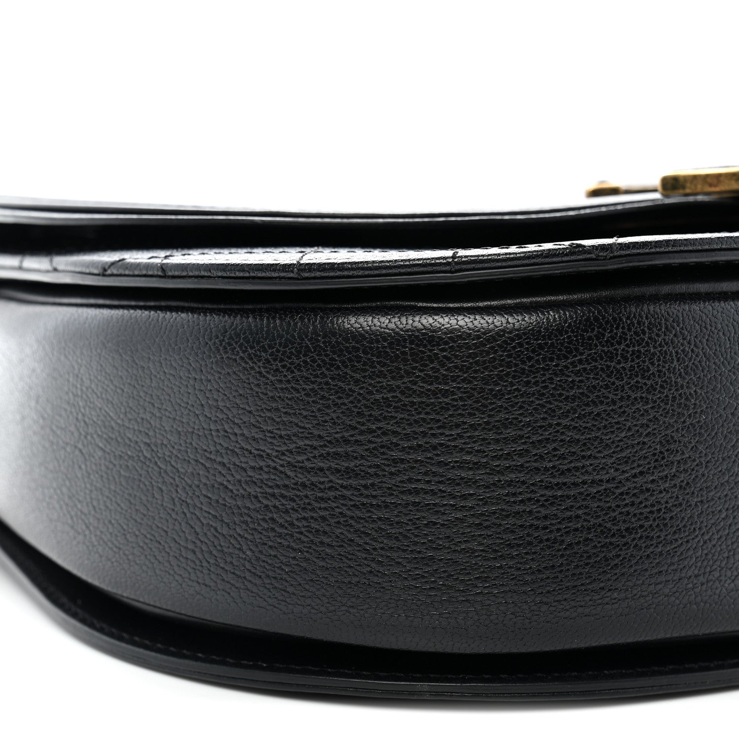 Chanel Shiny Calfskin Goatskin Quilted Medium Coco Curve Messenger Flap Black 9 of 10