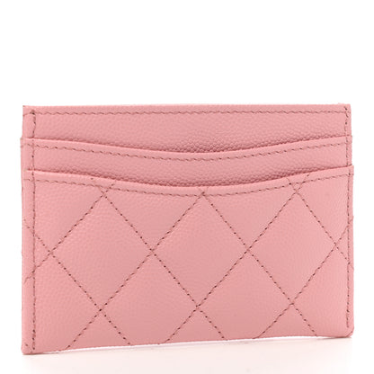 Chanel Caviar Quilted Card Holder Pink 2 of 8
