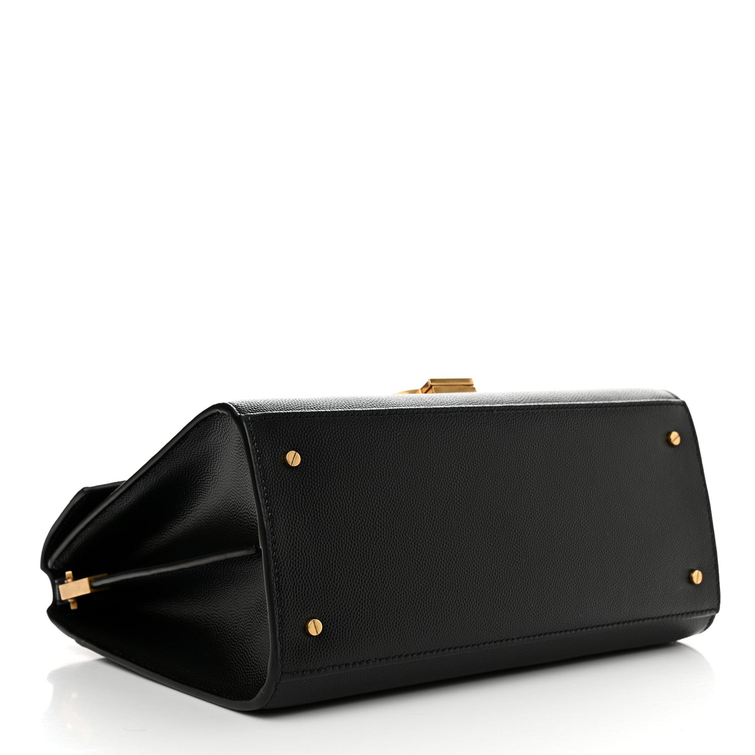 Saint Laurent Grain de Poudre Medium Classic Monogram Cassandra Top Handle Black 4 of 10