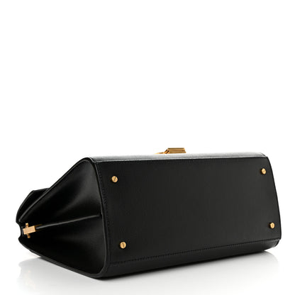 Saint Laurent Grain de Poudre Medium Classic Monogram Cassandra Top Handle Black 4 of 10