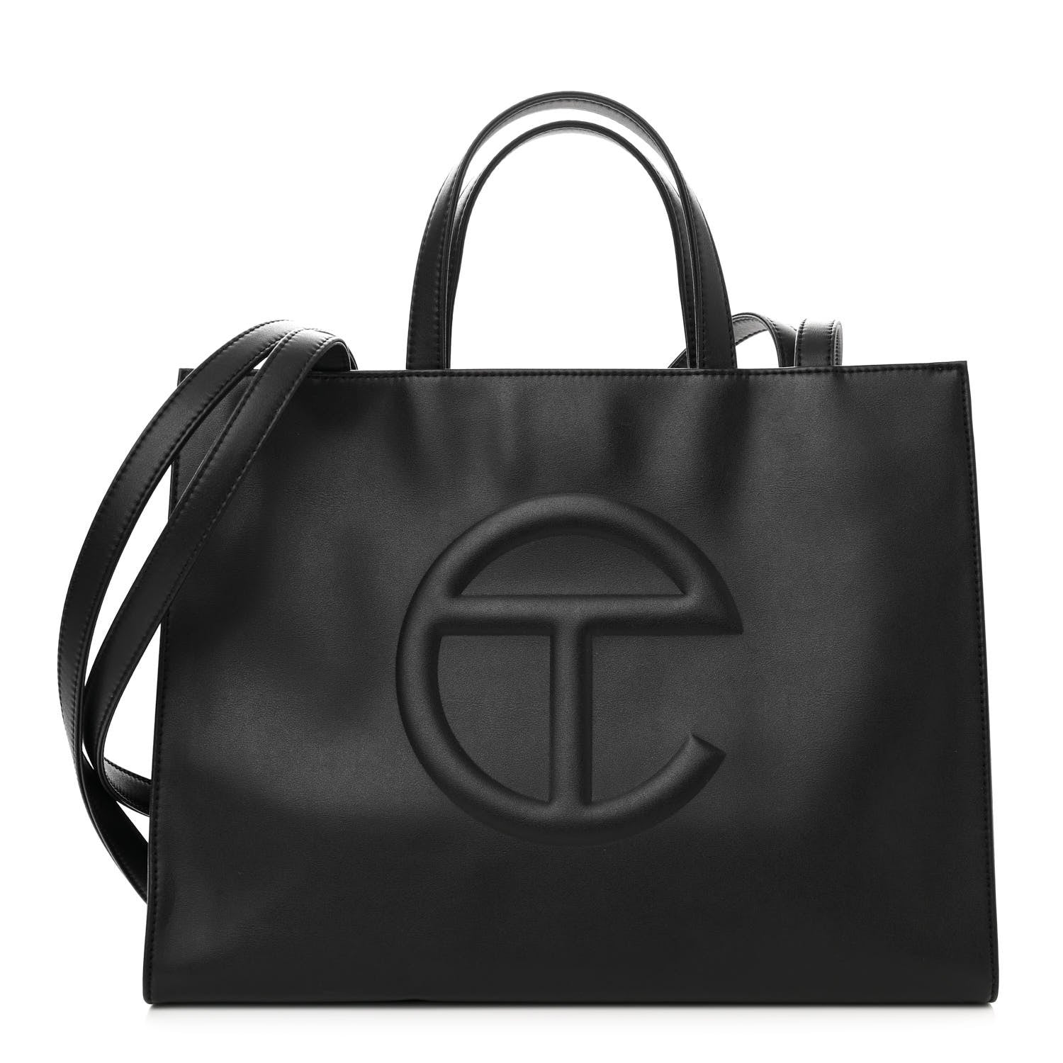 Telfar Vegan Leather Medium Shopping Bag Black 1 of 10