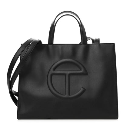 Telfar Vegan Leather Medium Shopping Bag Black 1 of 10