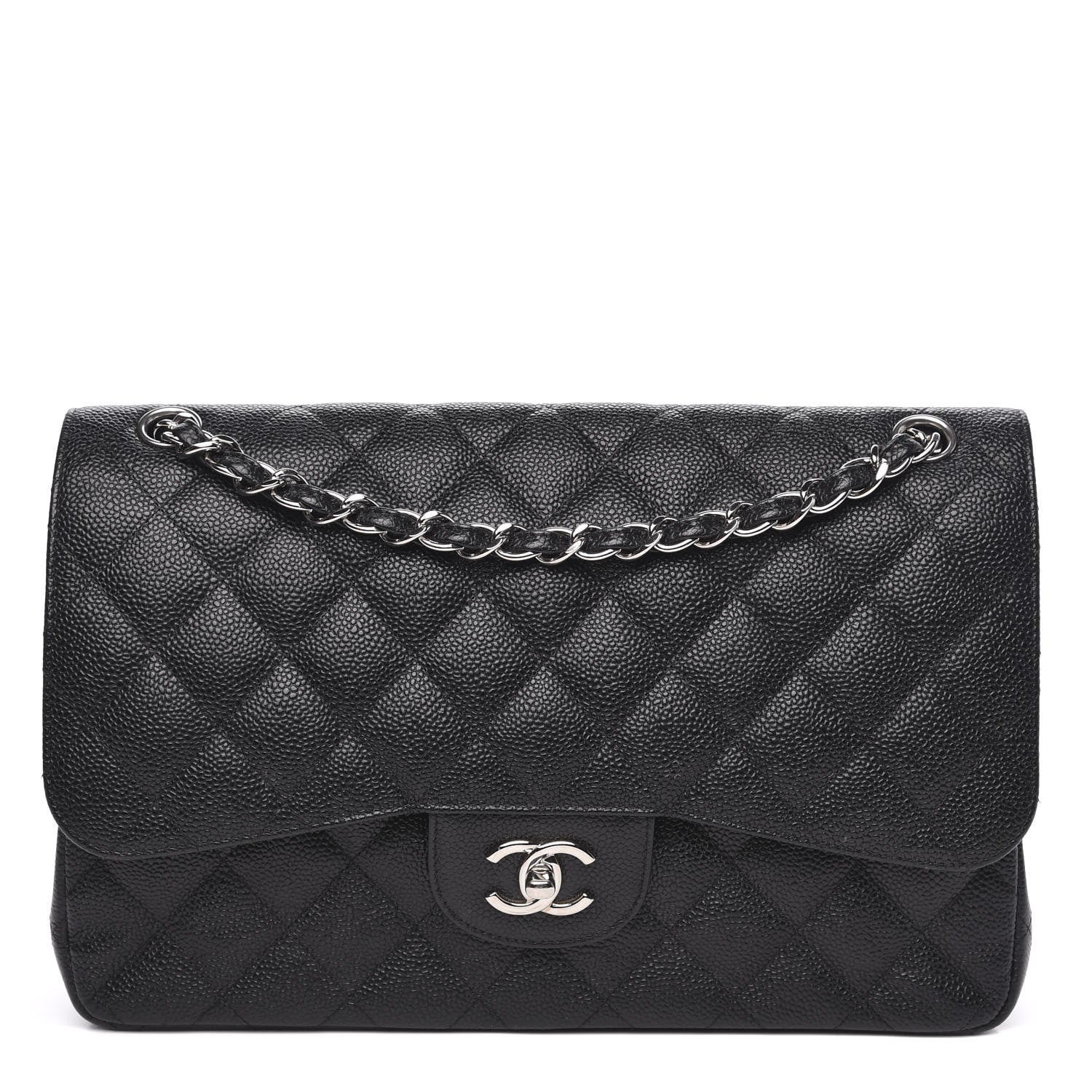 Chanel Caviar Quilted Jumbo Double Flap Black 1 of 11