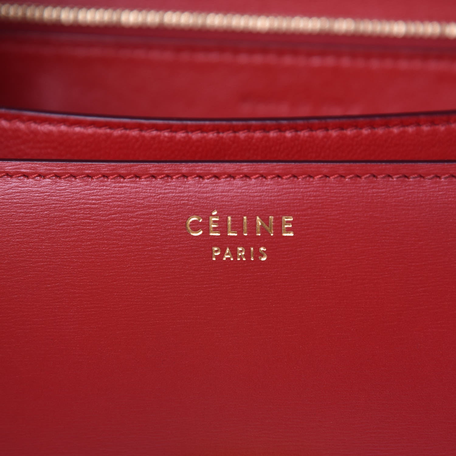 Celine Box Calfskin Medium Classic Box Flap Bag Red 7 of 8