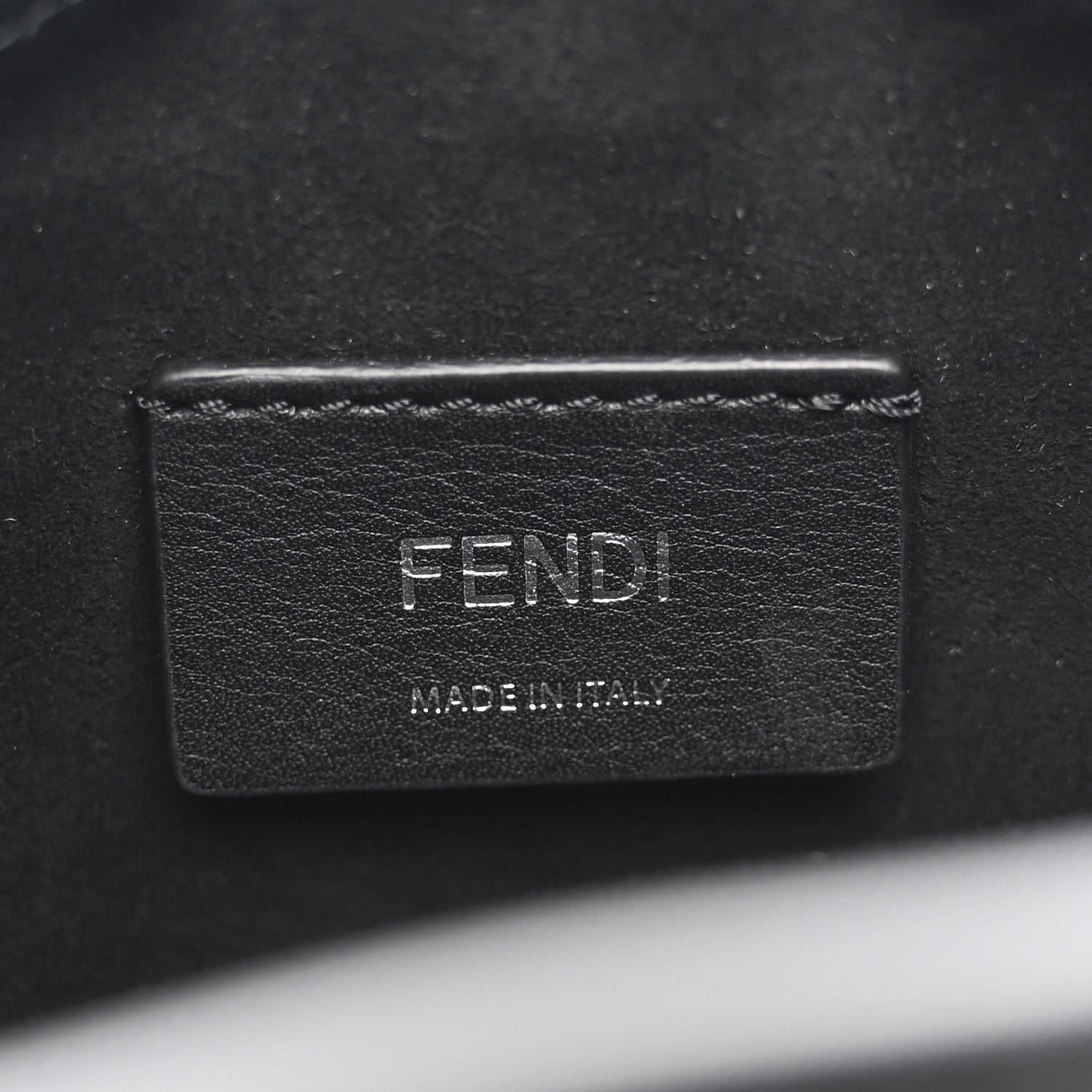 Fendi Vitello King F is Fendi Logo Embossed Mini Mon Tresor Bucket Bag Black 6 of 10