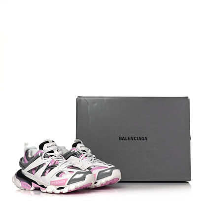 Balenciaga Mesh Rubber Bi-Color Womens Track Sneakers 35 White Pink Grey 9 of 9