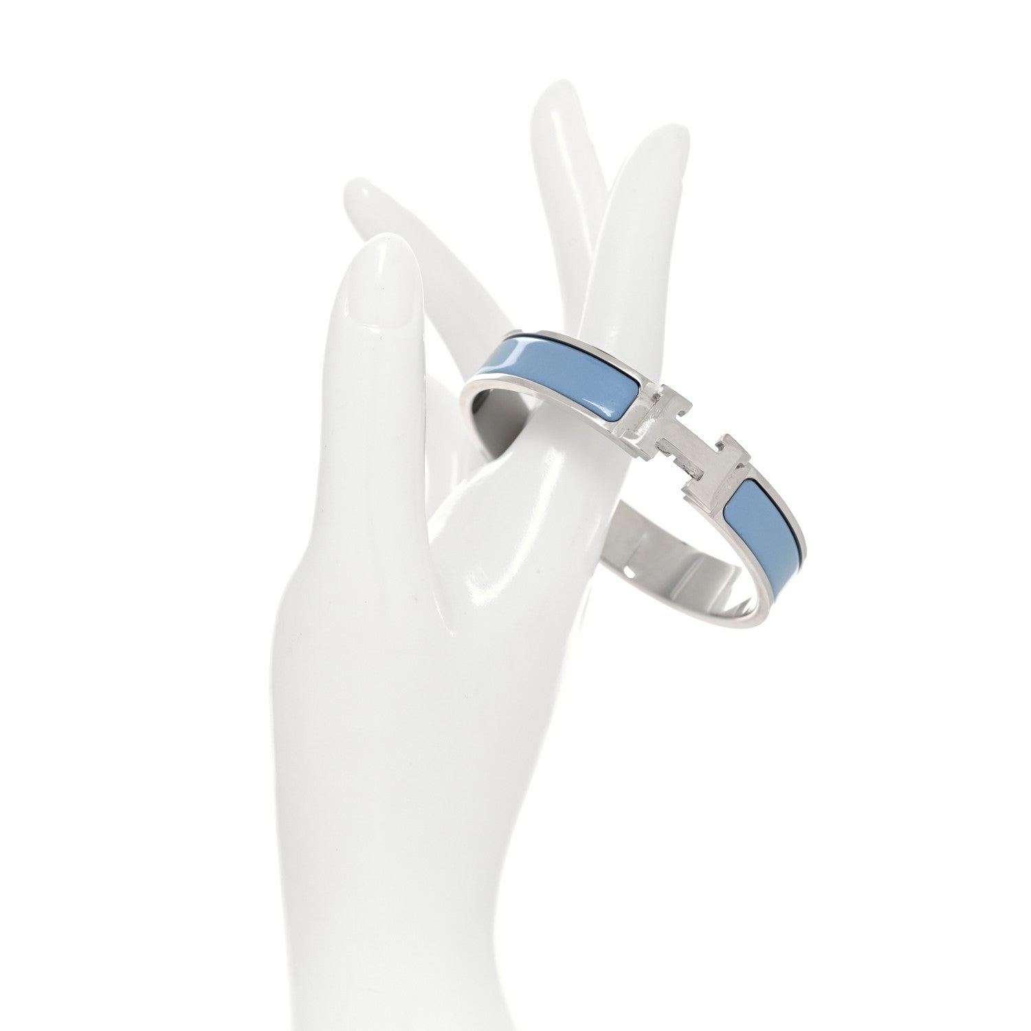 Hermes Enamel Narrow Clic Clac H Bracelet PM Chardon 2 of 5