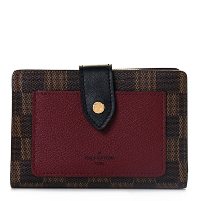 Louis Vuitton Damier Ebene Juliette Wallet Bordeaux Black 1 of 8