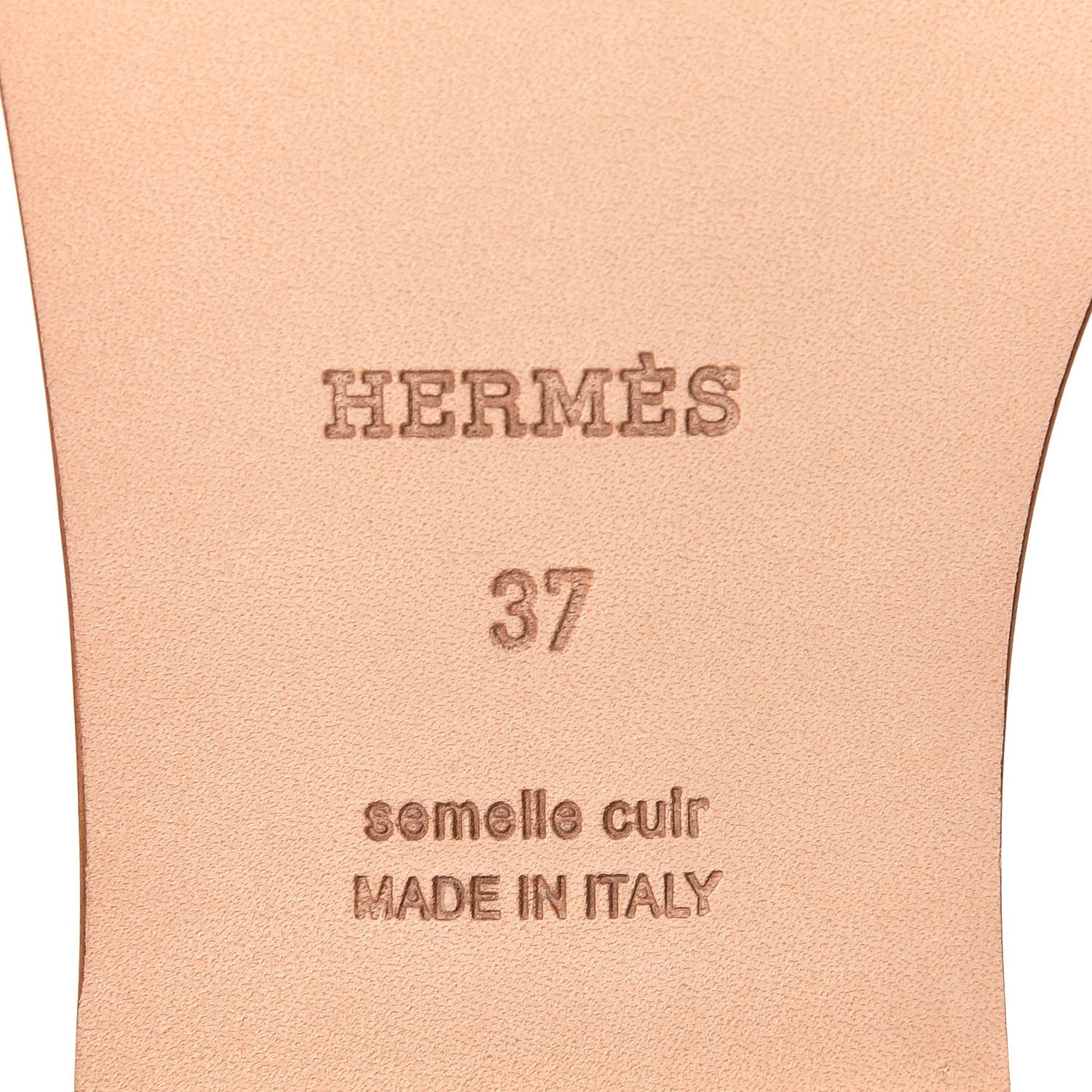 Hermes Box Calfskin Oran Sandals 37 Gold 6 of 8