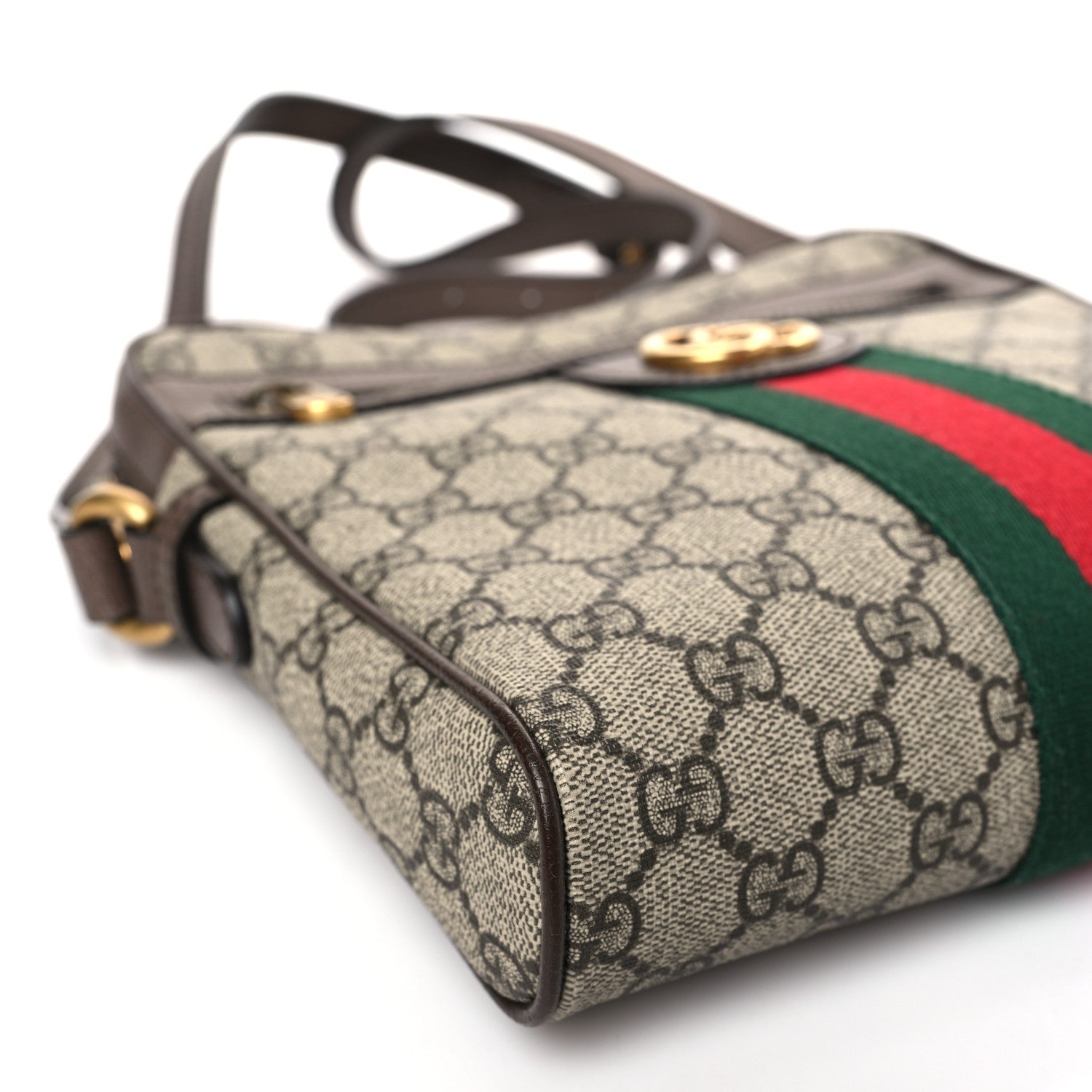 Gucci GG Supreme Monogram Web Small Ophidia Messenger Bag Brown 8 of 9