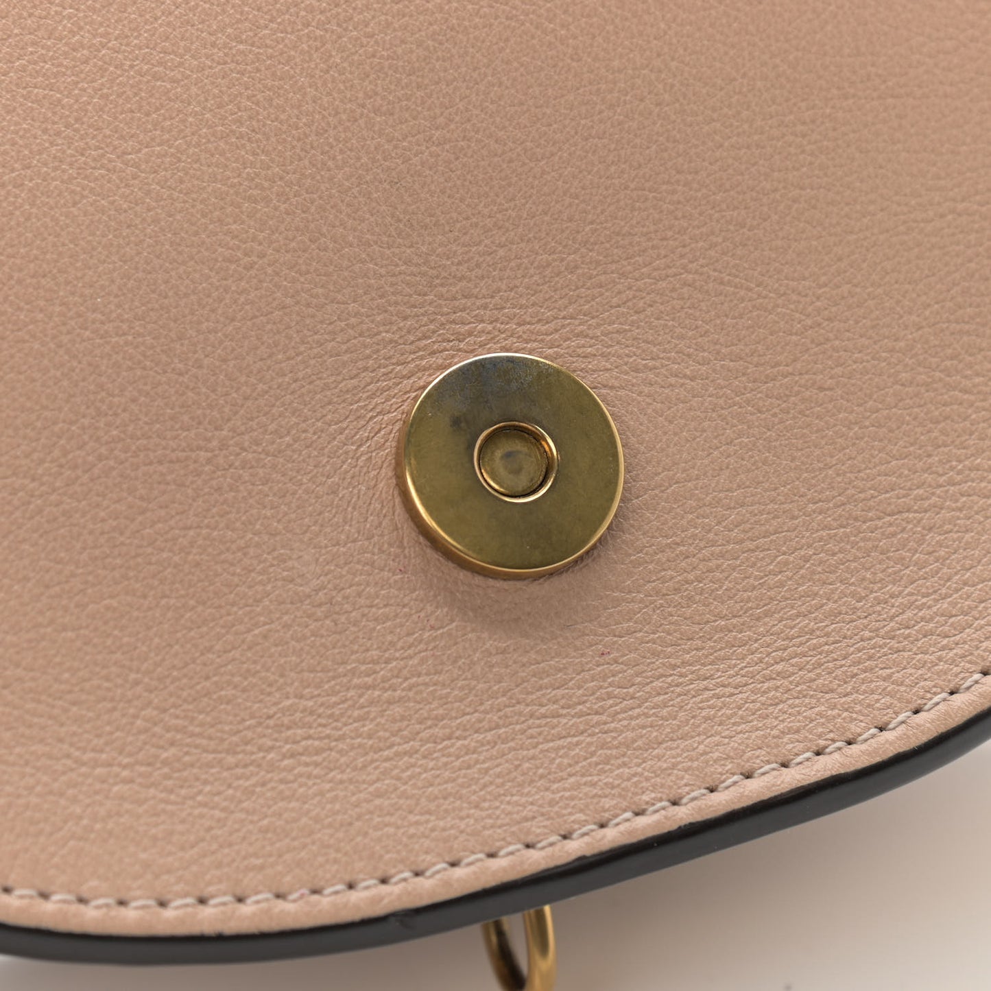 Calfskin Small Nile Bracelet Minaudiere Bag Biscotti Beige