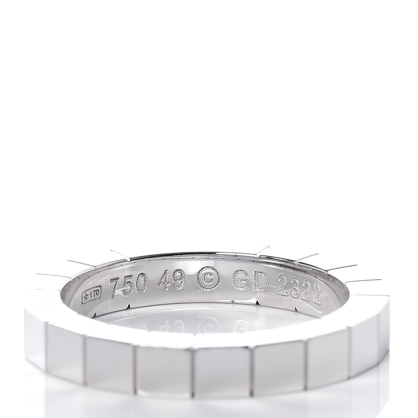 18K White Gold Lanieres Ring 49 4.75
