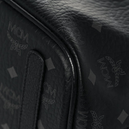 MCM Visetos Medium Liz Reversible Shopper Tote Black 9 of 20