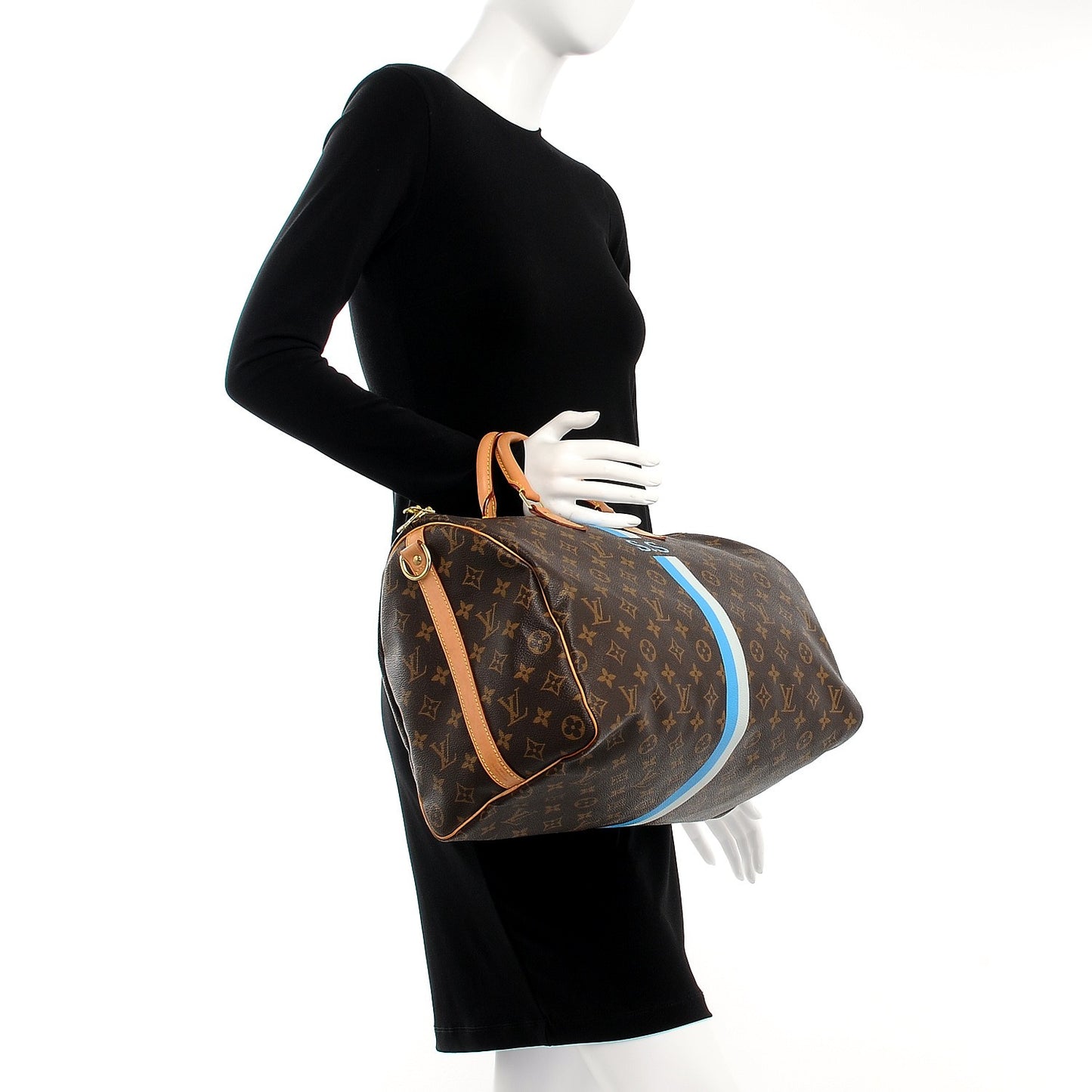 Monogram My LV Heritage Speedy Bandouliere 40 Gris Blue Clair