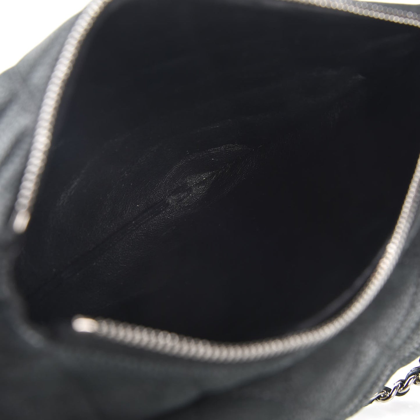 Iridescent Caviar Quilted Daily Zip Crossbody Bag Black